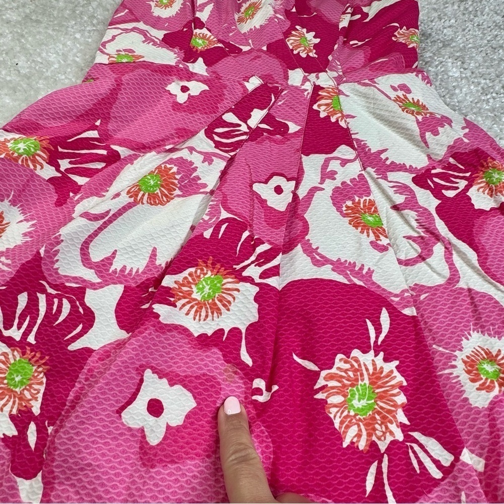 Lilly Pulitzer  Bloom Dress Pink Floral Preppy Resort Coquette Cruise Tropical 4 - Picture 4 of 12